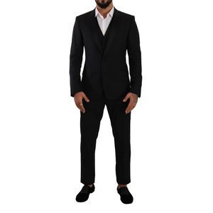 Dolce & Gabbana Black MARTINI Single Breasted 3 Piece Suit